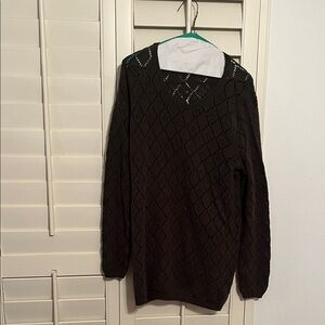 4/$25 SALE Jessica London Size 14 Size 16 Dark Green Crew Neck Sweater